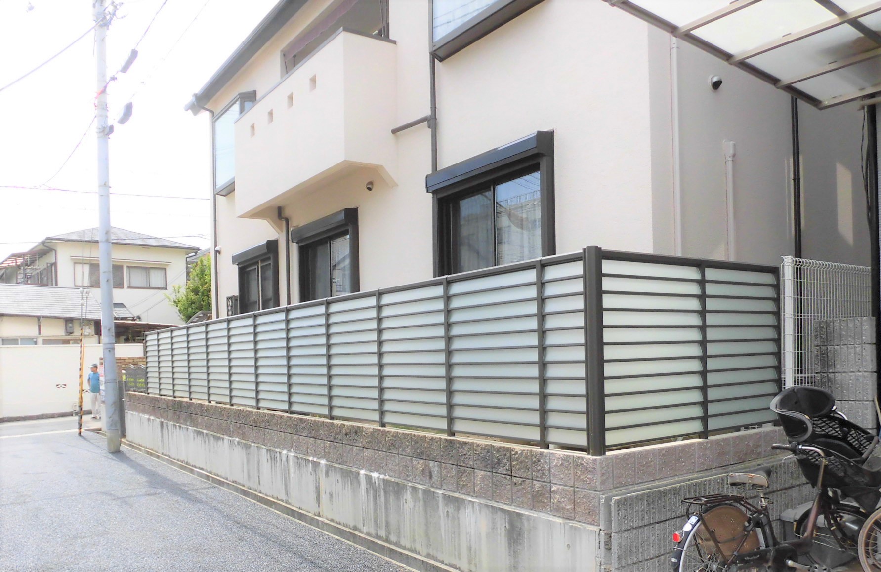 リフォーム工房よしだのフェンスリニューアル施工施工事例の施工後完成です